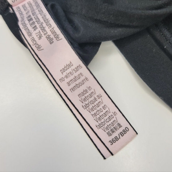 Victoria's Secret Bra Padded No Wire Black Size 36B - Picture 5 of 7